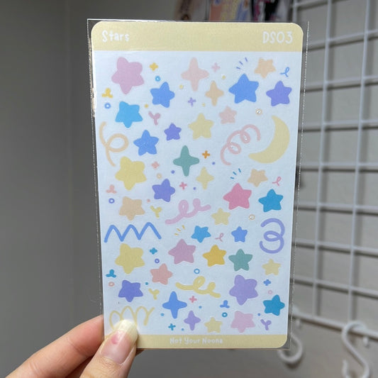 Stars sticker sheet